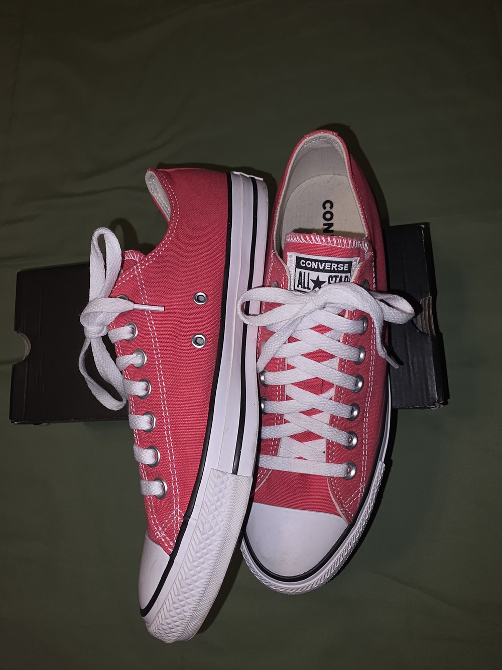 Converse All Star Low Top Sneakers Carmine Pink - Picture 2 of 5